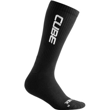 Calcetines CUBE HIGH CUT AFTER RACE LOGO Negro/Blanco 2023 0